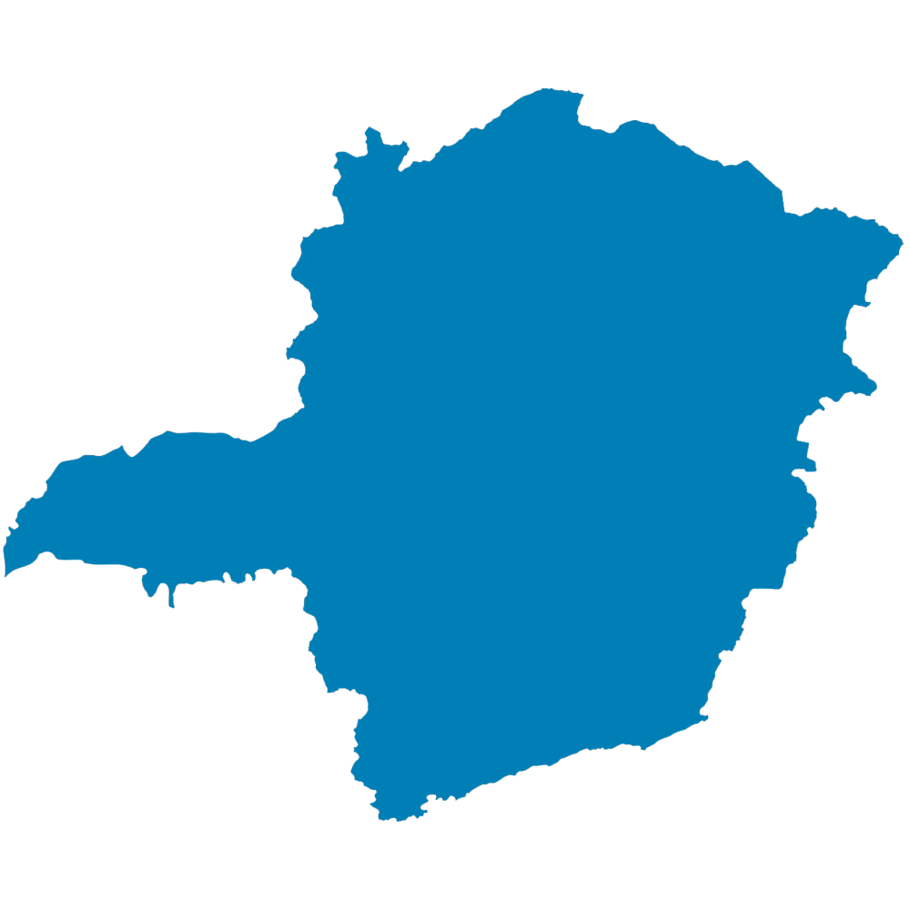 Mapa do estado de Minas Gerais